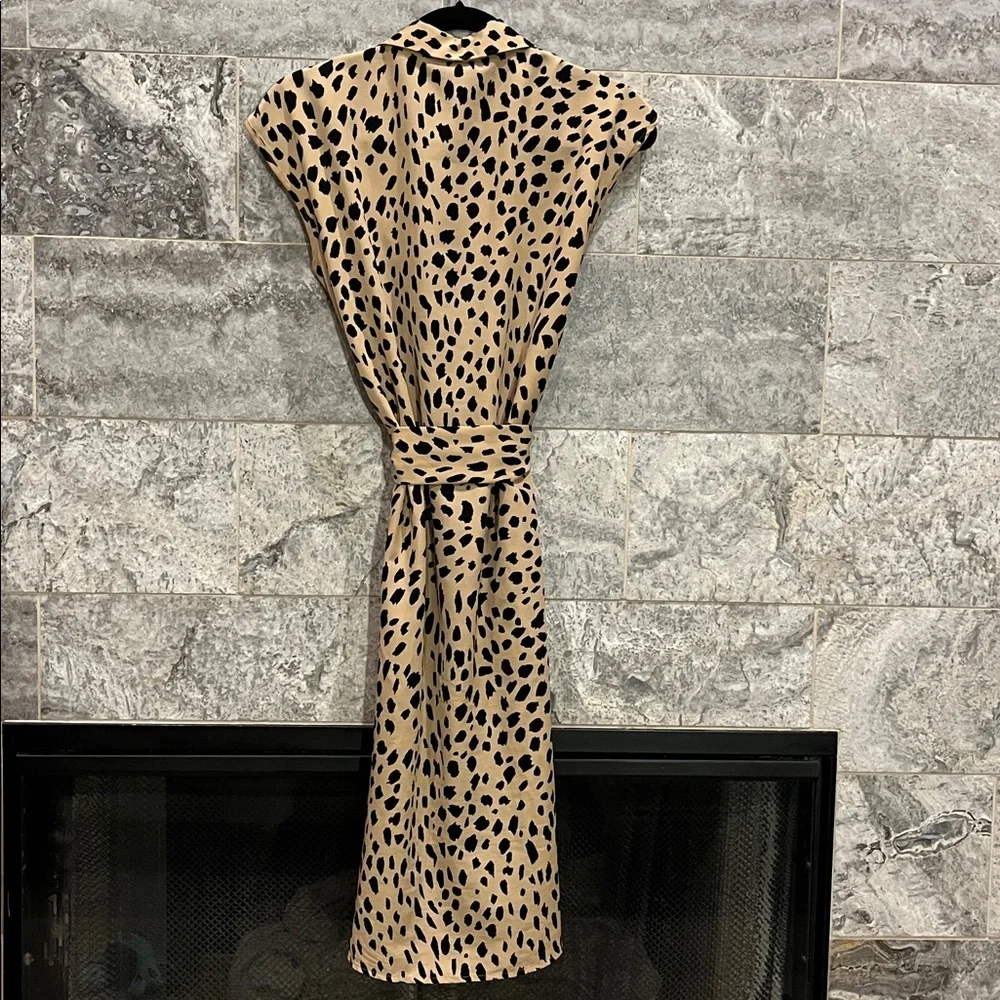 Apt 9 Leopard Button-Up Shirtdress with Tie-Belt – Medium – Leopard - Picture 7 of 8